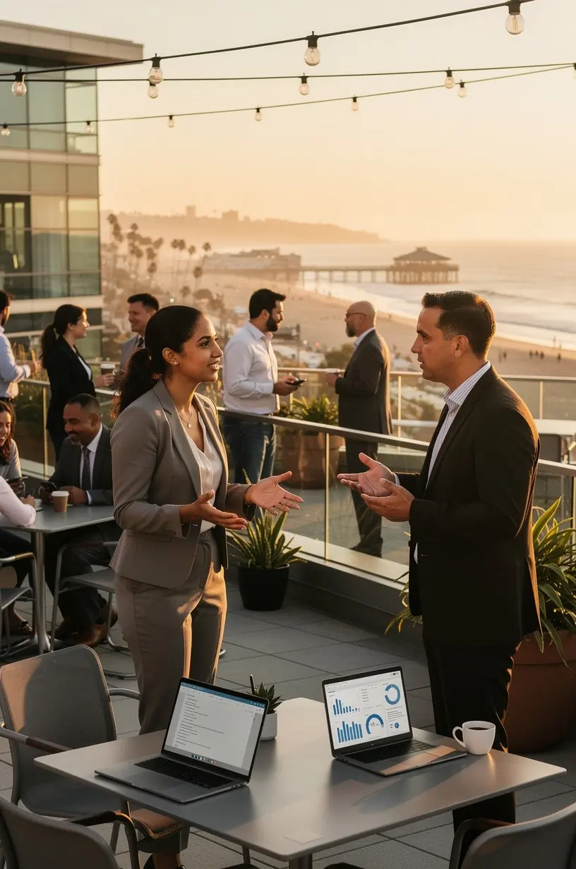 Data automation trends in business analysis illustration.