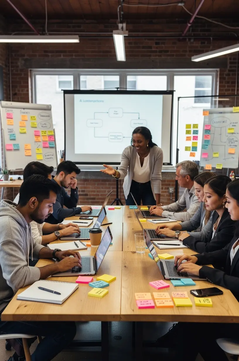 Illustration of automated tasks enhancing work efficiency.